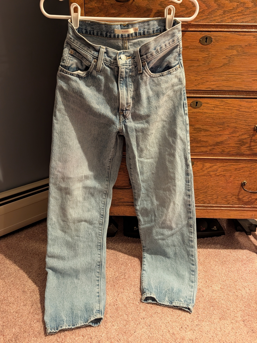 Levi's 94 Baggy Straight Leg Jeans Blue Waist 24 (00)